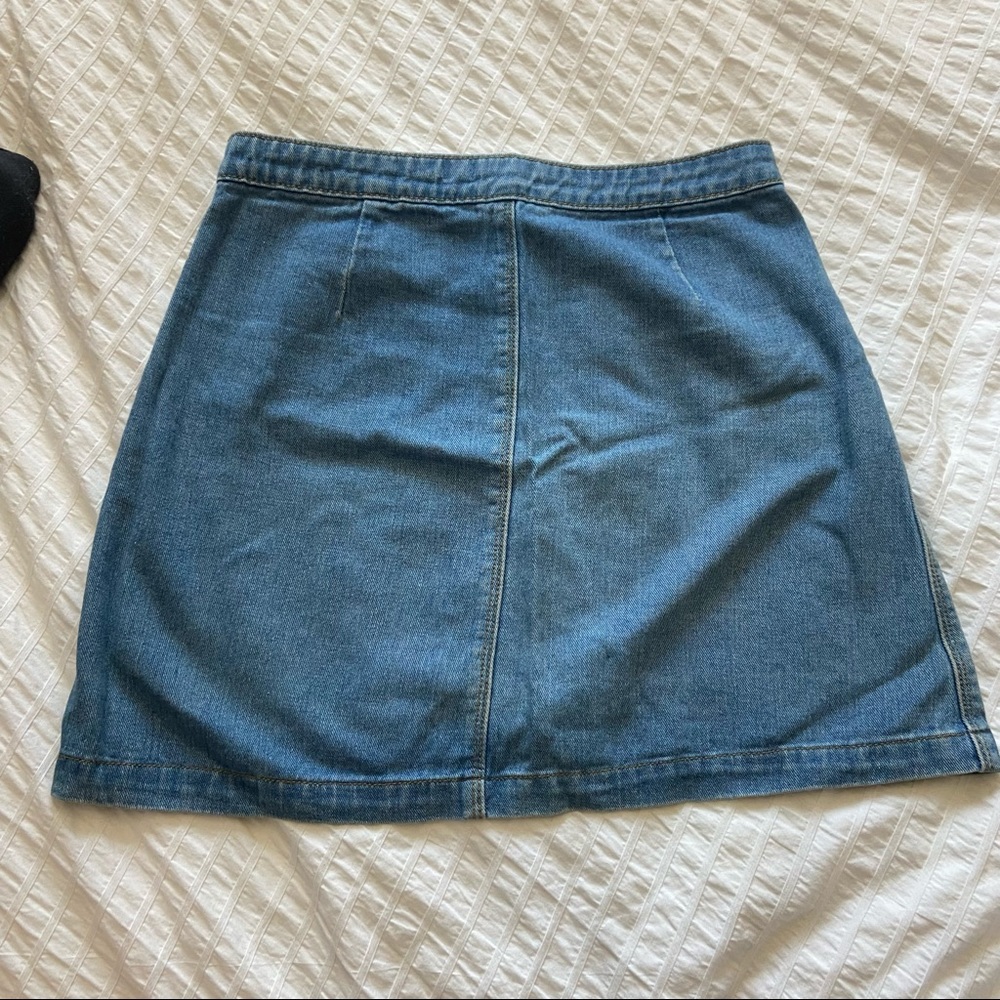 Brandy Melville Button Front Patch Pocket Skirt - image 3